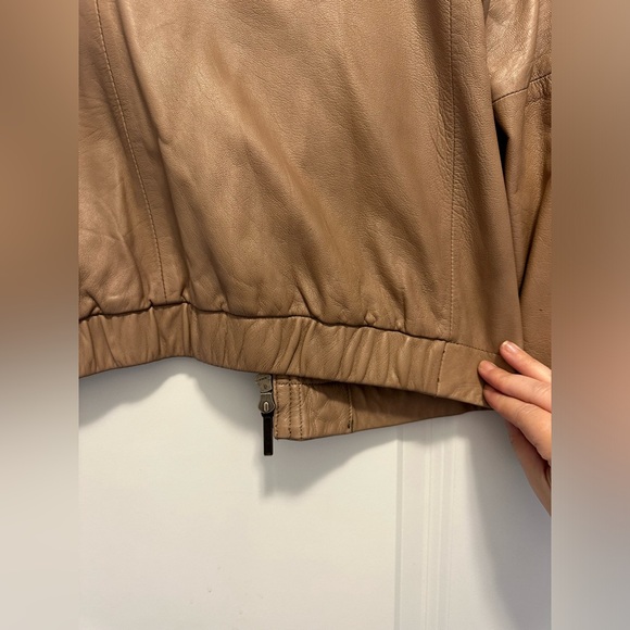 VINCE VINTAGE TAN LEATHER UTILITY JACKET - Picture 13 of 14